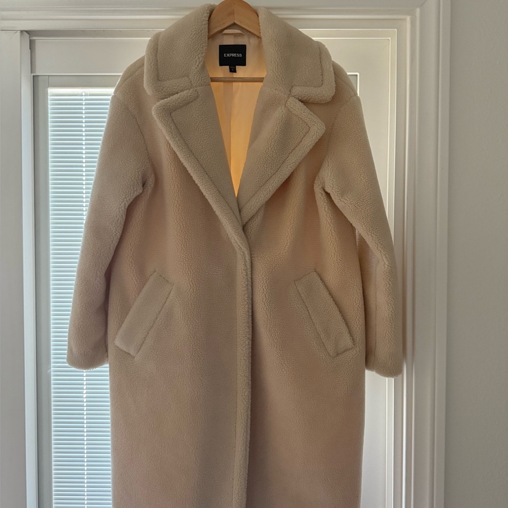 Express Tan Teddy Jacket
